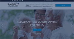 Desktop Screenshot of pacifichearingcare.com